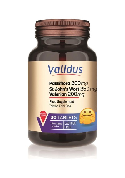 Passiflora + Valerian + Lavander + Camomille + St. John's Wort + Melissa 30 Tablets