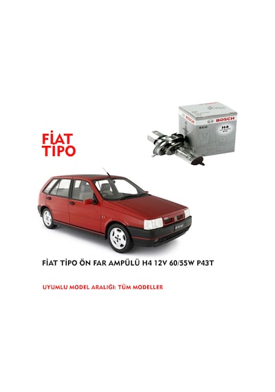 FİAT TİPO ÖN FAR AMPÜLÜ H4 12V 60/55W P43T