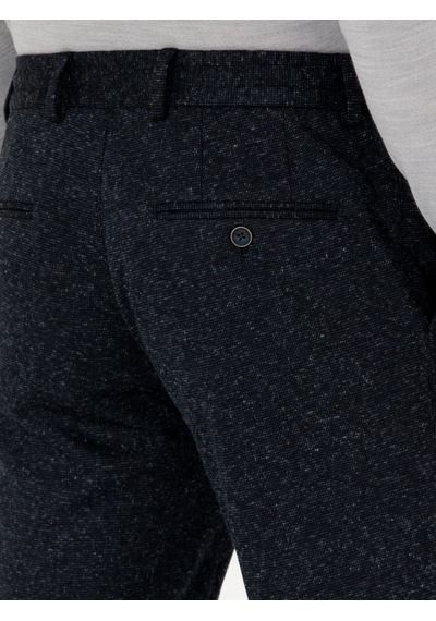 Cacharel Lacivert Slim Fit Yün Karışımlı Kumaş Pantolon