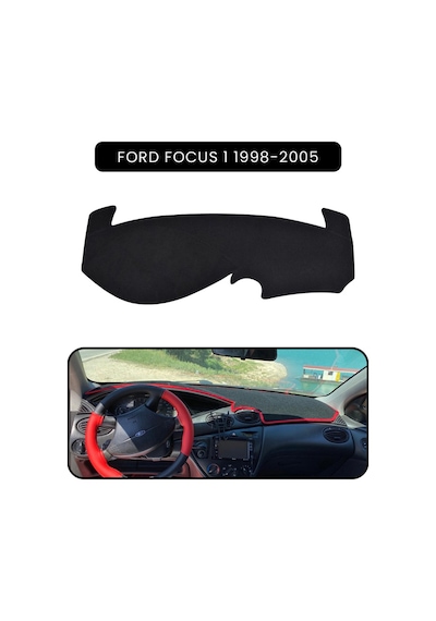 Ford Focus 1 1998-2005 Torpido Koruma Halısı Siyah Kenar