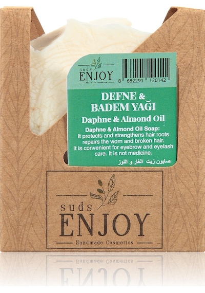 Suds Enjoy El Yapımı Yüz Saç ve Vücut için Doğal Defne & Badem Yağı Sabunu 100 G