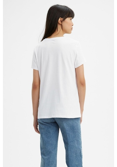 Levi's Baskılı Bisiklet Yaka T Shirt Kadın 17369-1313 Beyaz