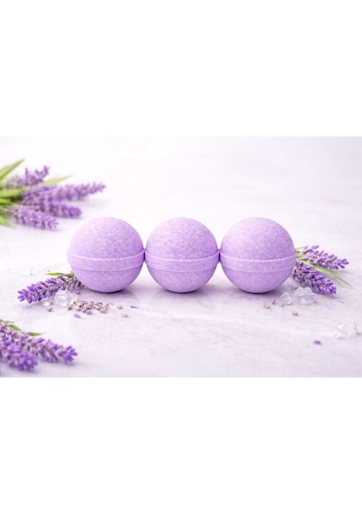 3 Adet 50 Gr. Lavanta Kokulu Banyo Topu, Nem Bombası, Banyo Bombası, Manikür Ve Pedikür Topu Diğer