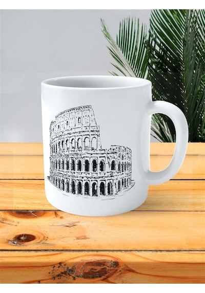 Colosseum Kolezyum Baskılı Kupa Bardak Kişiye Özel Model 1 Çok Renkli