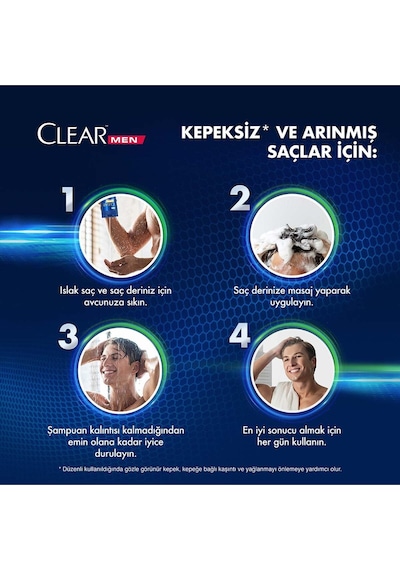 Men Kepeğe Karşı Etkili Şampuan Cool Sport Menthol Ferahlatıcı Mentol Etkisi 350 Ml 2 Adet