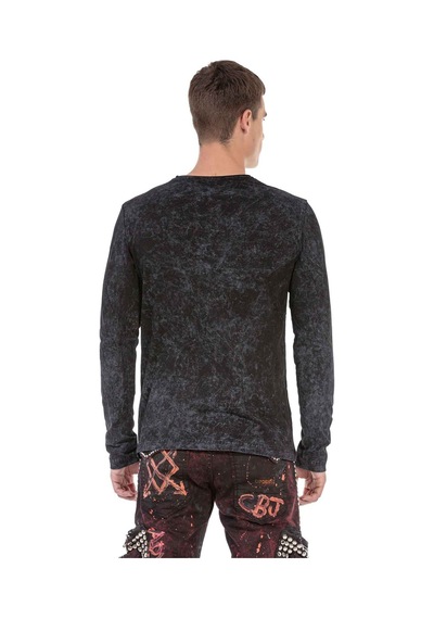Cipo & Baxx CL472 Desenli Siyah Sweatshirt Siyah