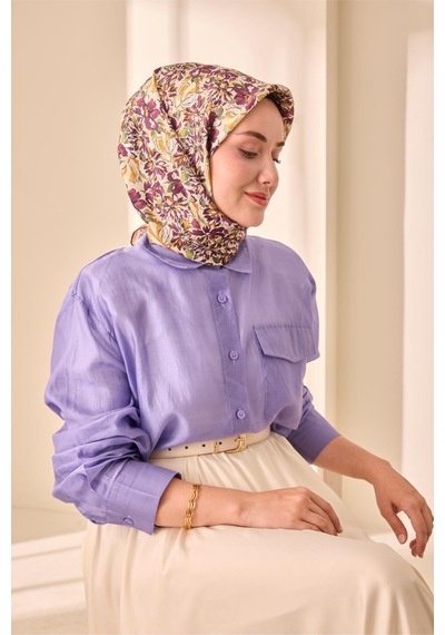 Silk Home Twill İpek Eşarp 11477-10 Ekru, Mürdüm, Gold, Haki, Bej