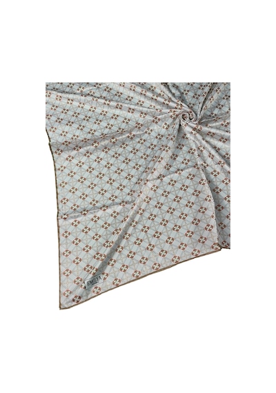 Mim Eşarp Emilya Rayon Desenli Eşarp 90x90 Cm Sütlü Kahve