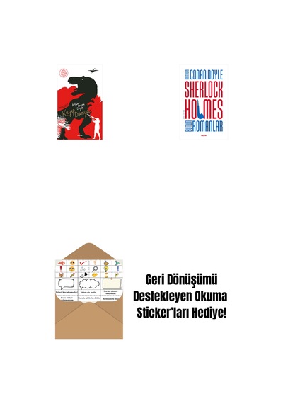 Kayıp Dünya + Sherlock Holmes - Bütün Romanlar Ciltli + Okuma Sticker'ları