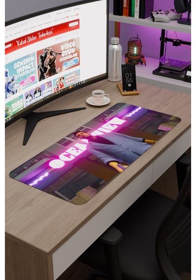 Gta Vice City Kaymaz Dikişli Kauçuk Oyuncu Mousepad V1 - 70x30 Xl Gaming Mouse Pad Fare Altlığı