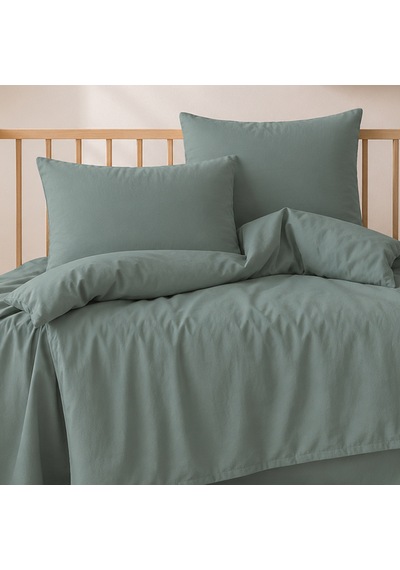 Lief Home %100 Pamuklu Sertifikalı Bebek Nevresim Takımı 100x150 63 Tel Dokuma Kutulu Gönderim Yeşil