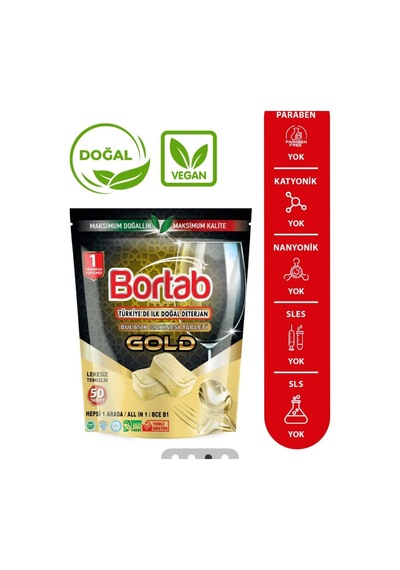 Bulaşık Makinesi Deterjanı 50 Yıkama Doğal Yerli Vegan