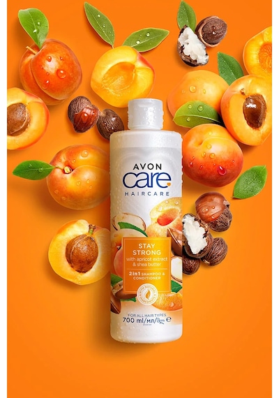 Avon Care Kayısı ve Shea Özü Şampuan ve Saç Kremi 700 ML