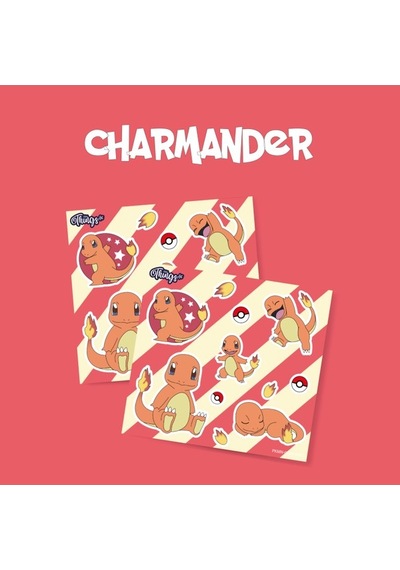 Mini Things Art Charmander Sticker Pokemon 11 Parça Set - 1 Adet -
