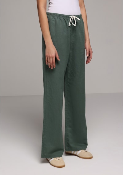Colin's Colins Regular Fit Yüksel Bel Geniş Paça Kadın Yeşil Pantolon Cl1079161 Q1.v2 Duc Duckgreen
