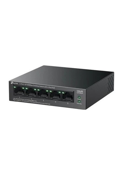Tp-lınk Ls105lp 4 Port 10/100 +1 Port Rj45 Uplınk 41w 250 Metre Poe Mesafe Metal Kasa