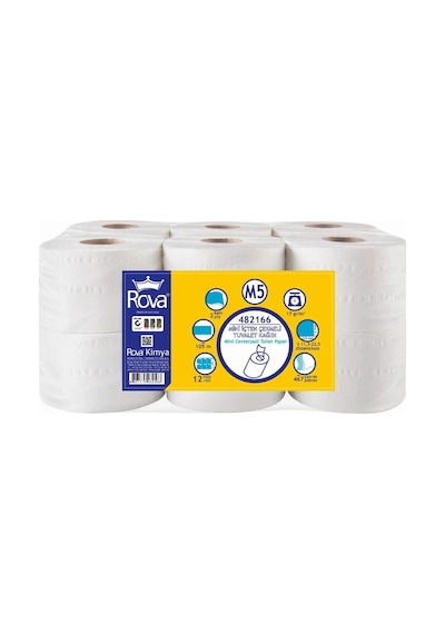 Rova Mini Tuvalet Kağıdı 5 Kg 12'li