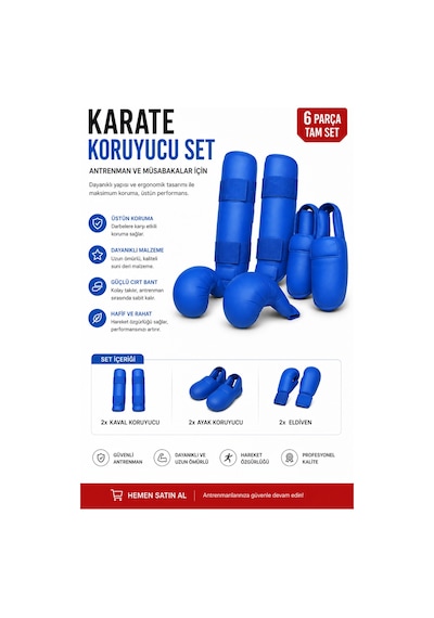 Voltrike Karate Seti Mavi Çok Renkli