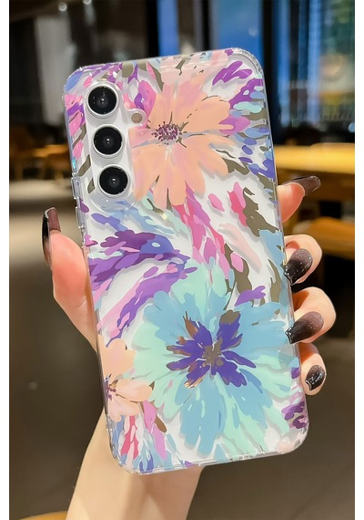 Samsung Galaxy Uyumlu S25 Plus Kılıf Solmayan Imd Baskı Desenli, Şeffaf Tpu+pc Botanik Kapak
