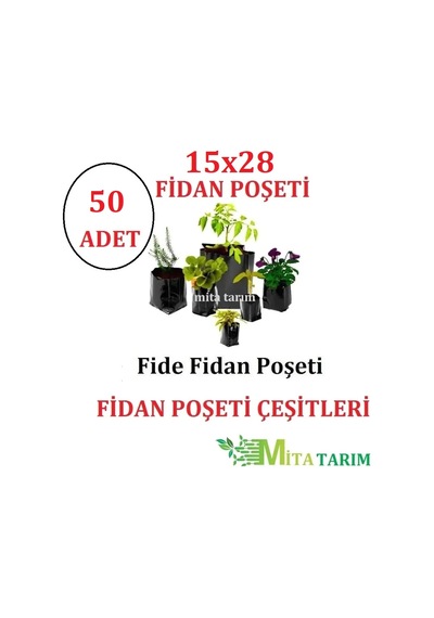 Fidan Poşeti,15X28, Fidan Torbası, 50 Adet, Fidan Poşeti Fiyatı