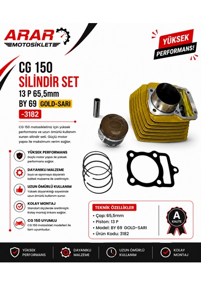 Cg 150 Silindir Set 13 P 65,5mm By 69 Gold-sarı -3182