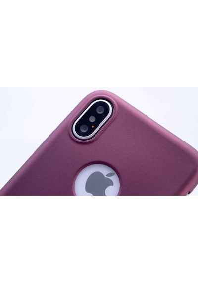 Apple Uyumlu iPhone Ekılıf Xs Max 6.5 Kılıf Mat Soft Premier Silikon Kapak Kırmızı