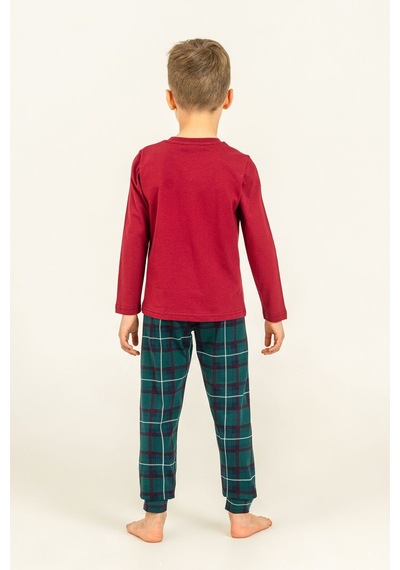 Arnetta Holiday Party Erkek Baba Oğul Bordo Uzun Kol Pijama Takım Ar3822-a-v1 Ar3822-a-v1
