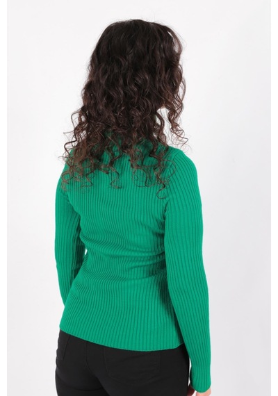 Fashion Friends 23k0288k1 Kadın Balıkçı Yaka Kazak 23K0288K1-R1938 Yeşil