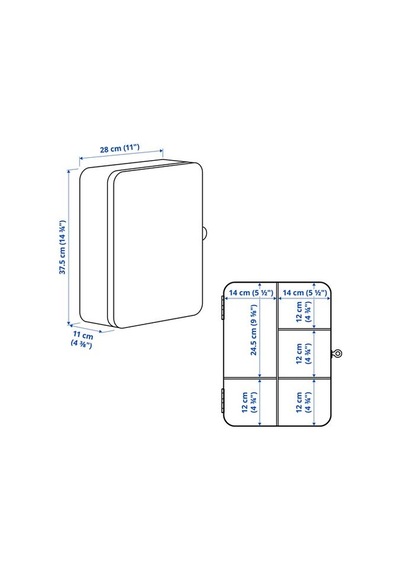 Ikea Husbyån Banyo Duvar Dolabı, Gri-bej, 28x11x37,5 Cm Ikea Husbyån Banyo Duvar Dolabı, Gri-bej, 28x11x37,5 Cm