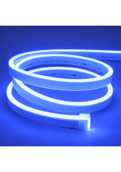 Neon Şerit Led 12v Volt Esnek Silikonlu Aydınlatma 5mt- Mavi Mavi