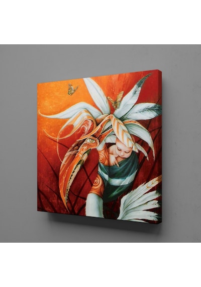 Bebek Ve Leylek Kanvas Tablo 100x100cm