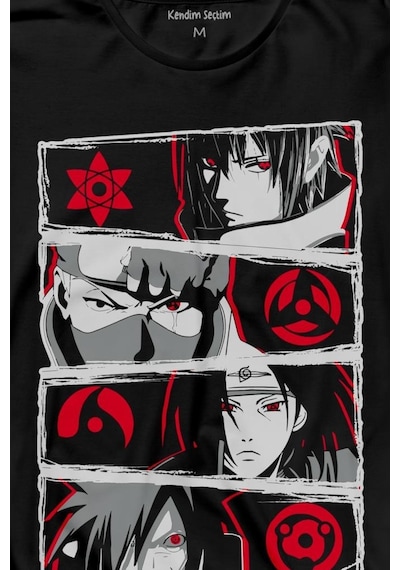Naruto Kakashi Anime Manga Uzun Kollu Tişört Baskılı T-shirt 001