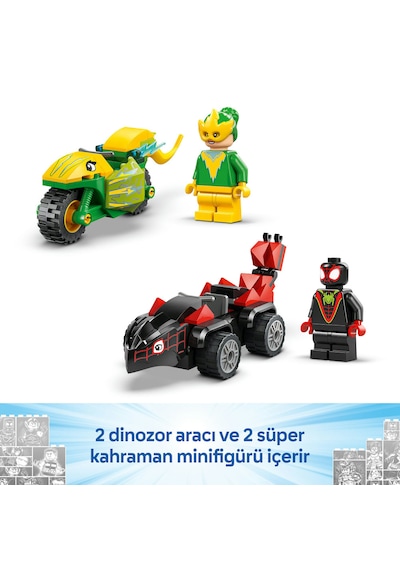 LEGO® Marvel Spidey ve İnanılmaz Arkadaşları Spin ve Electro Dinozor Aracı Takibi 11198 - 4 Yaş ve Üzeri Yaratıcı Oyuncak Seti (124 Parça)