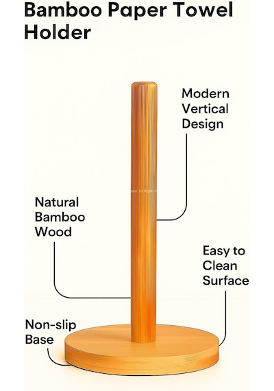 Bambu Kağıt Havluluk Doğal Ahşap Mutfak Tezgahı İçin Dikey Kağıt Havlu Standı Modern Şık Tasarım Dayanıklı Kolay Temizlenir Kaymaz Tabanlı Pratik Kağıt Havlu Tutucu Organizer Yuvarlak Diğer Bambu Kağıt Havluluk Doğal Ahşap Mutfak Tezgahı İçin Dikey Kağıt Havlu Standı Modern Şık Tasarım Dayanıklı Kolay Temizlenir Kaymaz Tabanlı Pratik Kağıt Havlu Tutucu Organizer Yuvarlak Diğer