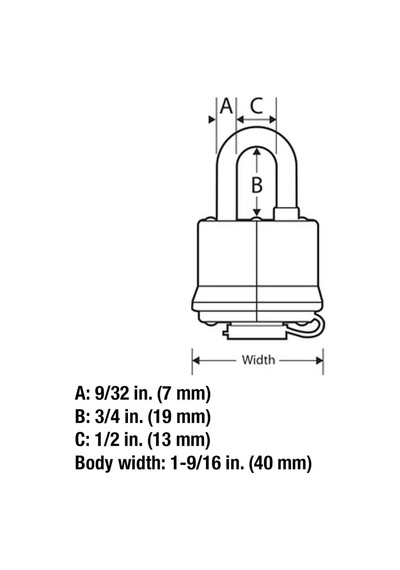 Master Lock 315ka Kapalı Açık Asma Kilit, Anahtarlı, 1 Paket