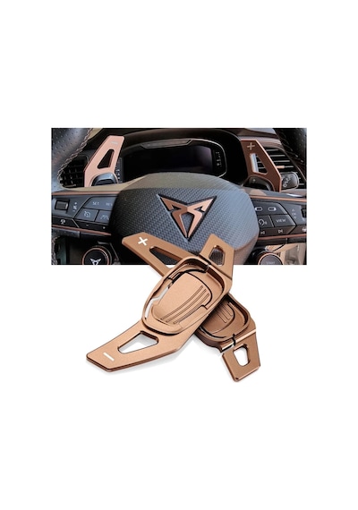 Cupra Formentor F1 Kulakçık Bronz Vites Pedalı Shifter Metal Kahverengi