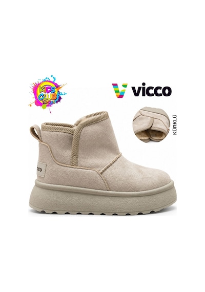 Vicco Bona Kürklü Hugg Ortopedik Çocuk Bot Bej