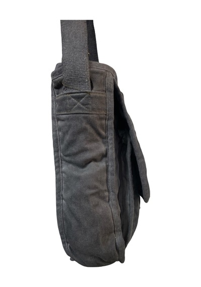 Old Cotton Cargo Vintage Salaş Kaliteli Unisex Taşlanmış Kumaş Okul Gezi Postacı Çantası 27x33cm GRİ