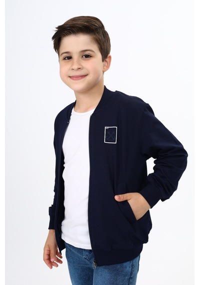 Toontoy Kids Toontoy Erkek Çocuk Kolej Yaka Fermuarlı Cepli Nakış Baskılı Örme Hırka - 2 İplik Lacivert Toontoy Kids Toontoy Erkek Çocuk Kolej Yaka Fermuarlı Cepli Nakış Baskılı Örme Hırka - 2 İplik Lacivert