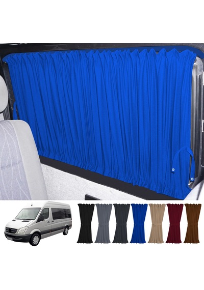Pandami Mercedes Sprinter W906 Orta 2006-2018 Uyumlu Mavi Raylı Oto Perde Takımı