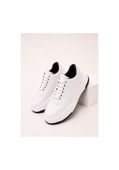Yalçın Erkek Beyaz Sneaker Kalın Taban Ortopedik Günlük Spor Ayakkabı Beyaz - 880226965 Beyaz