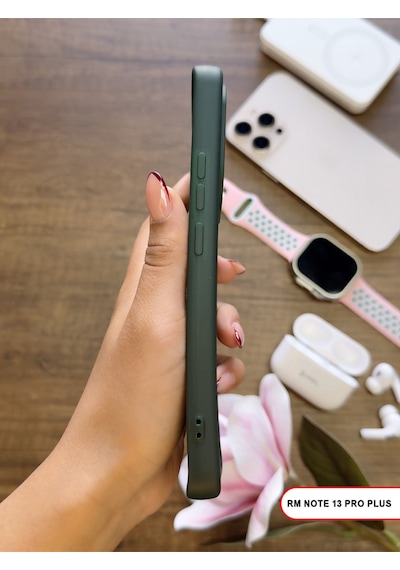 Redmi Note 13 Pro Plus Uyumlu Kamera Korumalı Darbeye Dayanıklı Renk Atmayan Keep Silikon Kılıf Haki