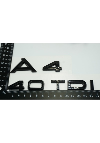 Audi A4 40 TDi Parlak Siyah ABS 3M 3D Bagaj Yazı Logo Ürü