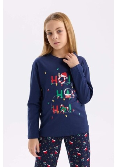 Defacto Kız Çocuk Yılbaşı Temalı Pijama Takımı Uzun Kollu Üsr Esnek Belli Uzun Alt D9824a824wnnv31 Lacivert Defacto Kız Çocuk Yılbaşı Temalı Pijama Takımı Uzun Kollu Üsr Esnek Belli Uzun Alt D9824a824wnnv31 Lacivert