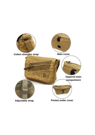 Oldcottoncargo Old Cotton Cargo 7136 Robbie S Bag Okul - Tablet - Omuz Çantası Camel