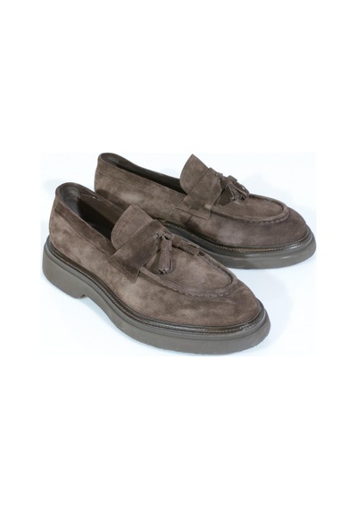 Dgn 2136 Erkek Loafer Ayakkabi Kahve Süet