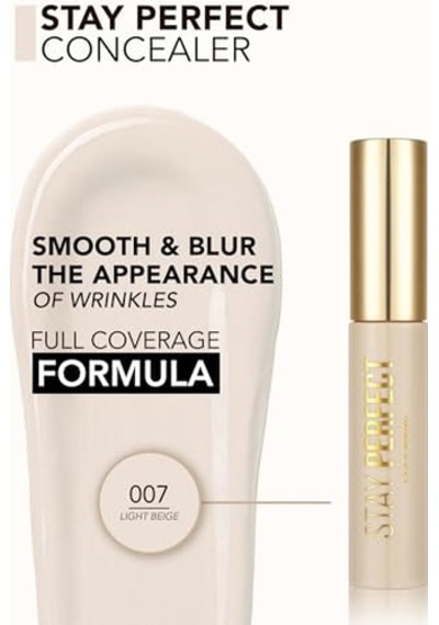 Flormar Doğal Bitişli Kapatıcı Soğuk Alt Ton - Stay Perfect Concealer - 007 Light Beige - 8682536085564 00