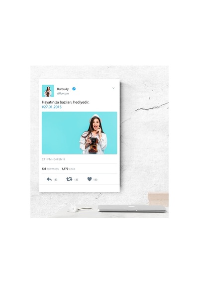 Kişiye Özel Twitter Kanvas Tablo 50X70