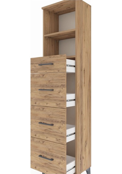 Arges Dolap 2 Raflı 4 Çekmeceli 44x30x182 Çam-çam Çam Arges Dolap 2 Raflı 4 Çekmeceli 44x30x182 Çam-çam Çam