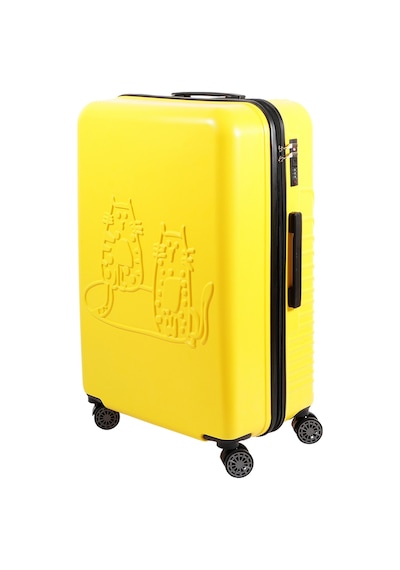 Biggdesign Cats Sarı Büyük Boy 28" Valiz Sarı